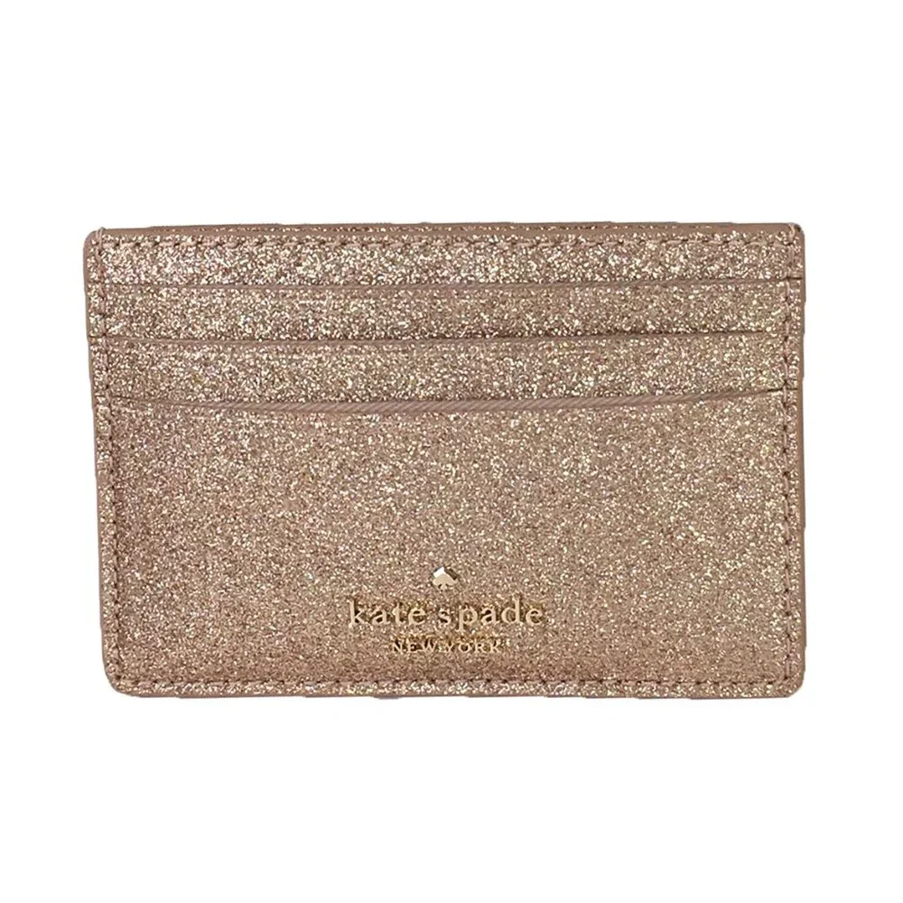 NWT Kate Spade Joeley Rose Gold Small Slim Card Holder - Picture 3 of 4